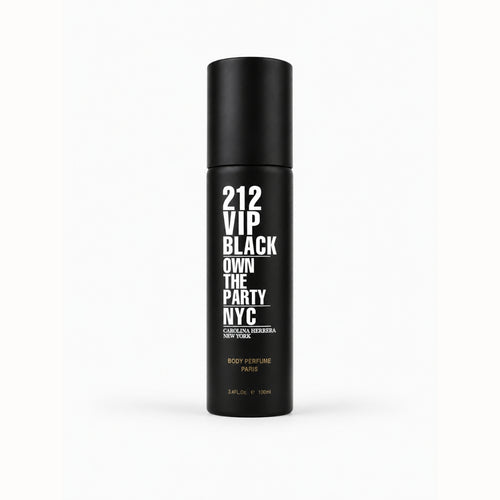 212 VIP Black Non-Gas Body Spray aromatic spicy vanilla musky men fragrance in Pakistan