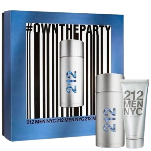 Carolina Herrera 212 Men NYC Gift Set EDT 100ml and After Shave Gel 100ml for Men