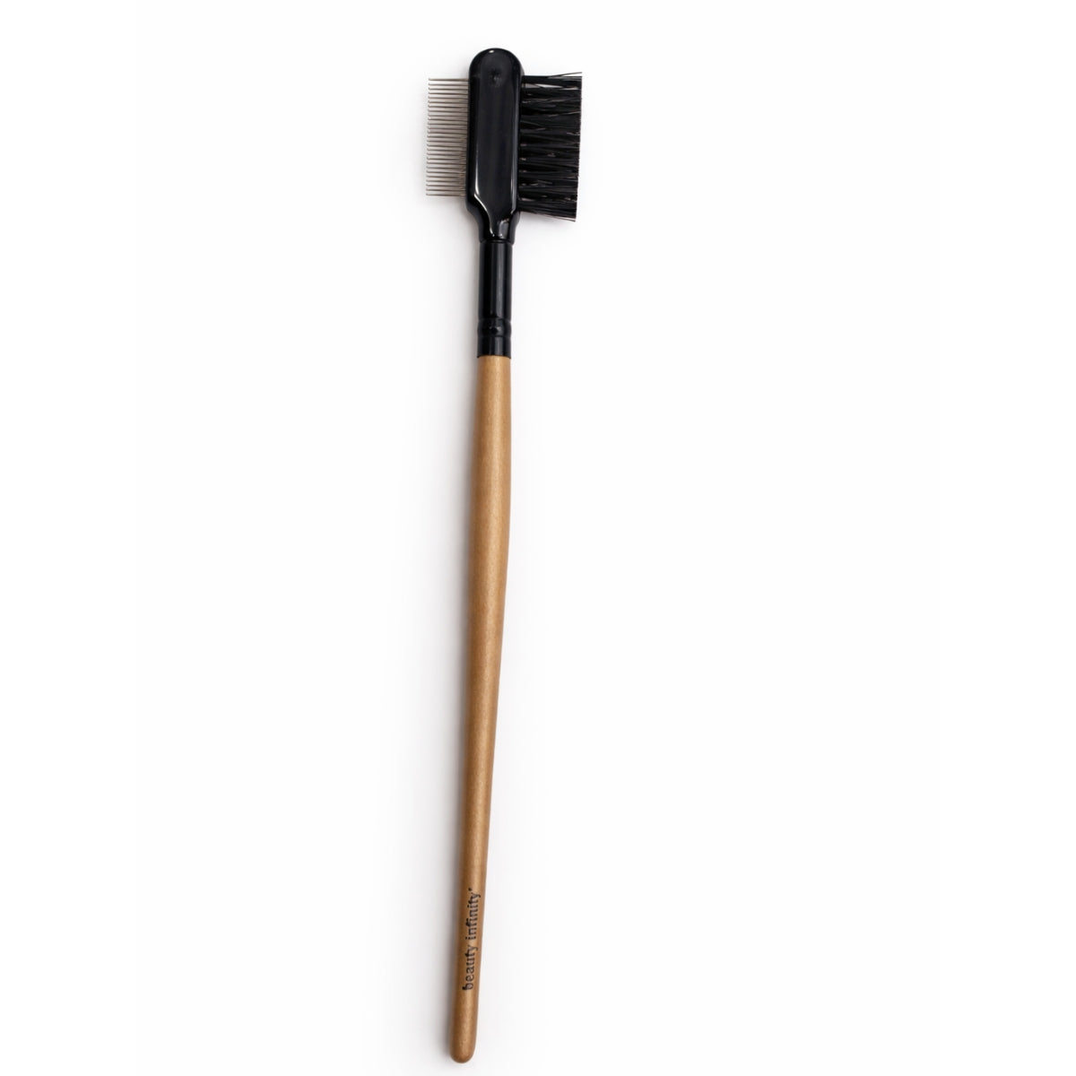 Dual ended eyebrow brush with comb for brow shaping and grooming