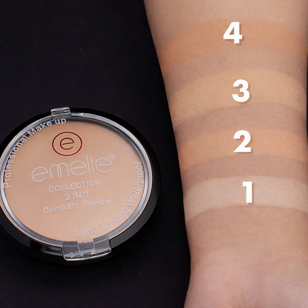 Emelie 2 in 1 Compact Powder Shade 01 Original Product in Pakistan