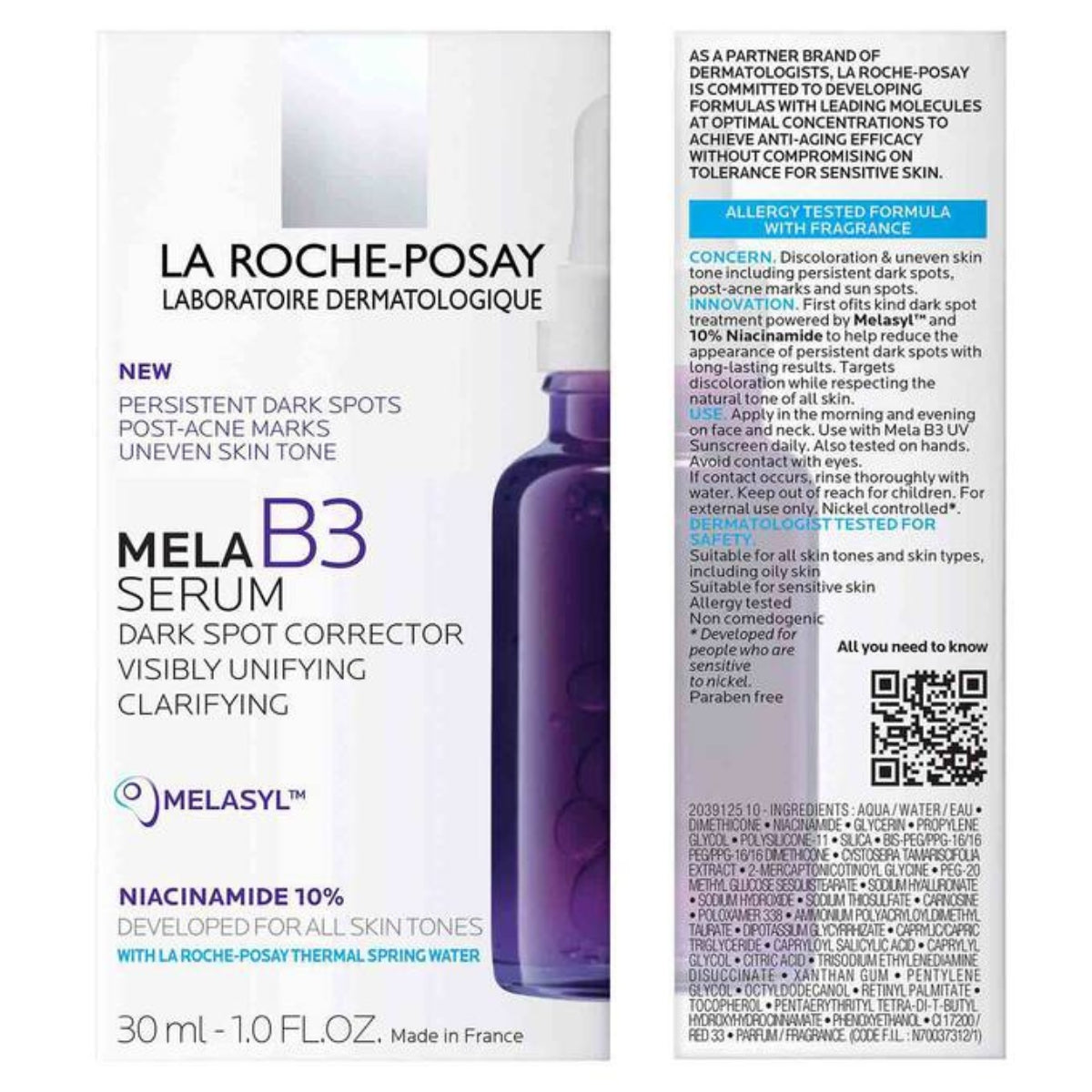 La Roche-Posay Mela B3 Dark Spot Serum with Melasyl and Niacinamide bottle.