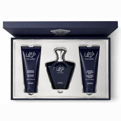 Afnan Turathi Blue Gift Set For Men EDP 90ml