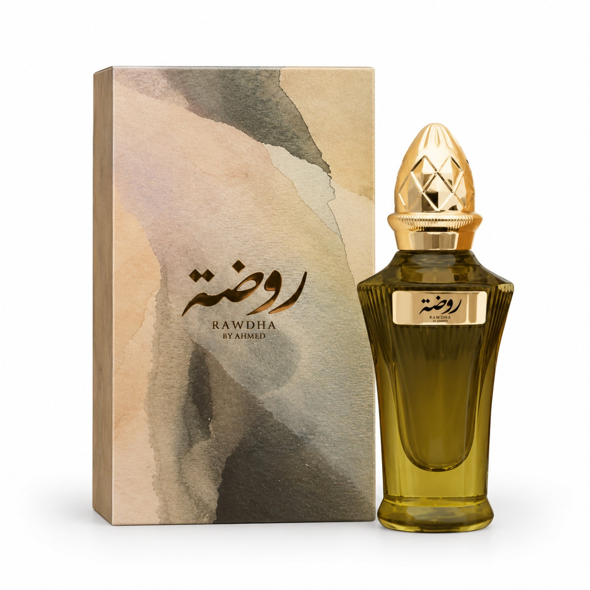 Original Ahmed Al Maghribi Rawdha EDP 50ml Perfume Bottle in Pakistan exterior