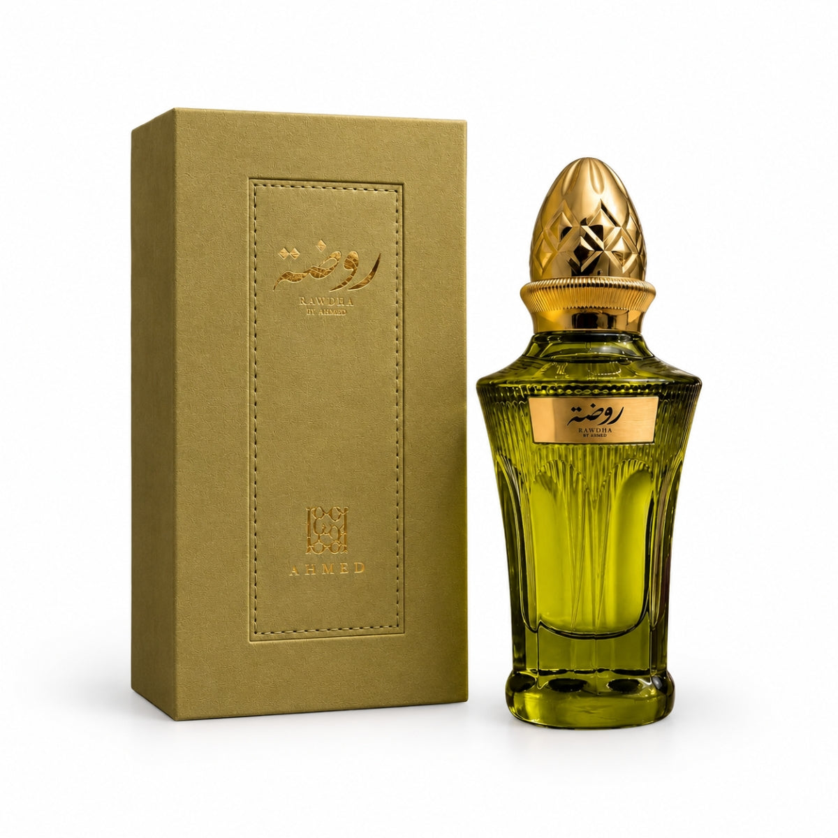 Original Ahmed Al Maghribi Rawdha EDP 50ml Perfume Bottle in Pakistan inside interior packaging