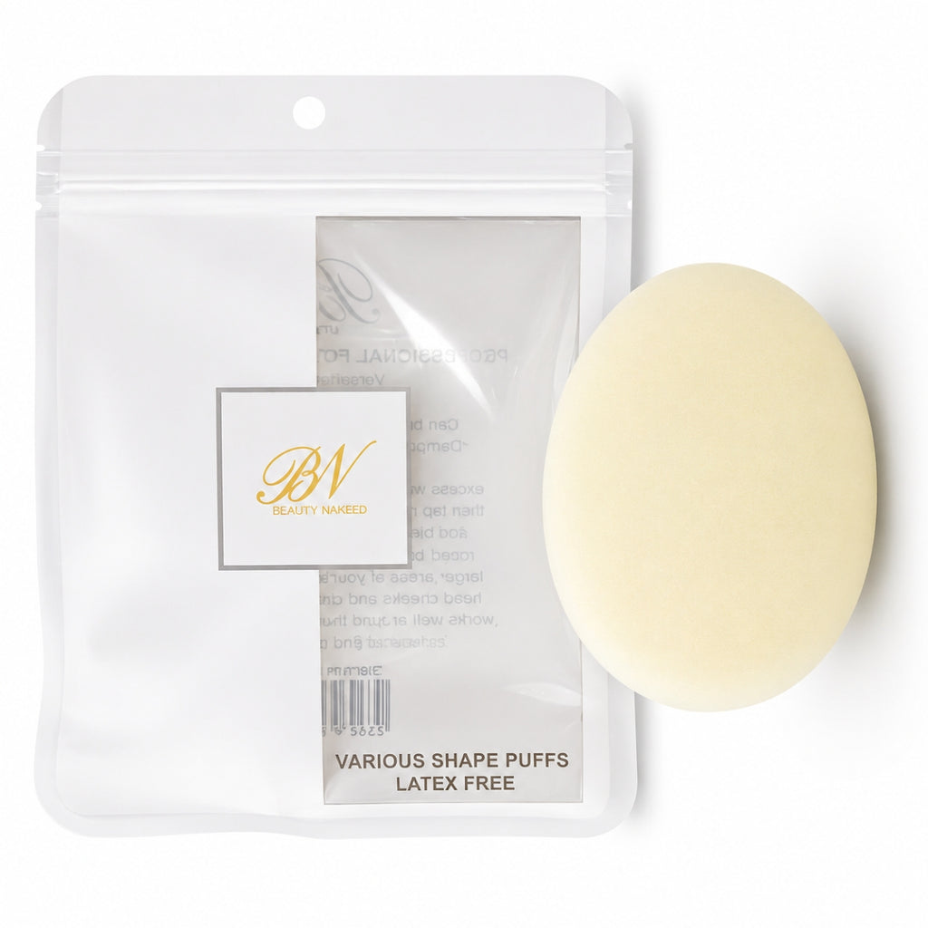 beauty nakeed makeup puff round oval foundation sponge