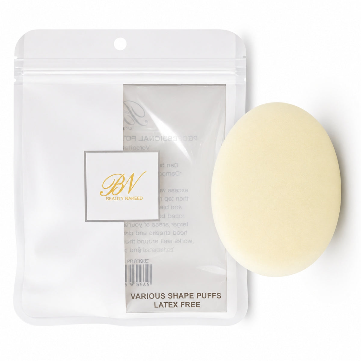 beauty nakeed makeup puff round oval foundation sponge