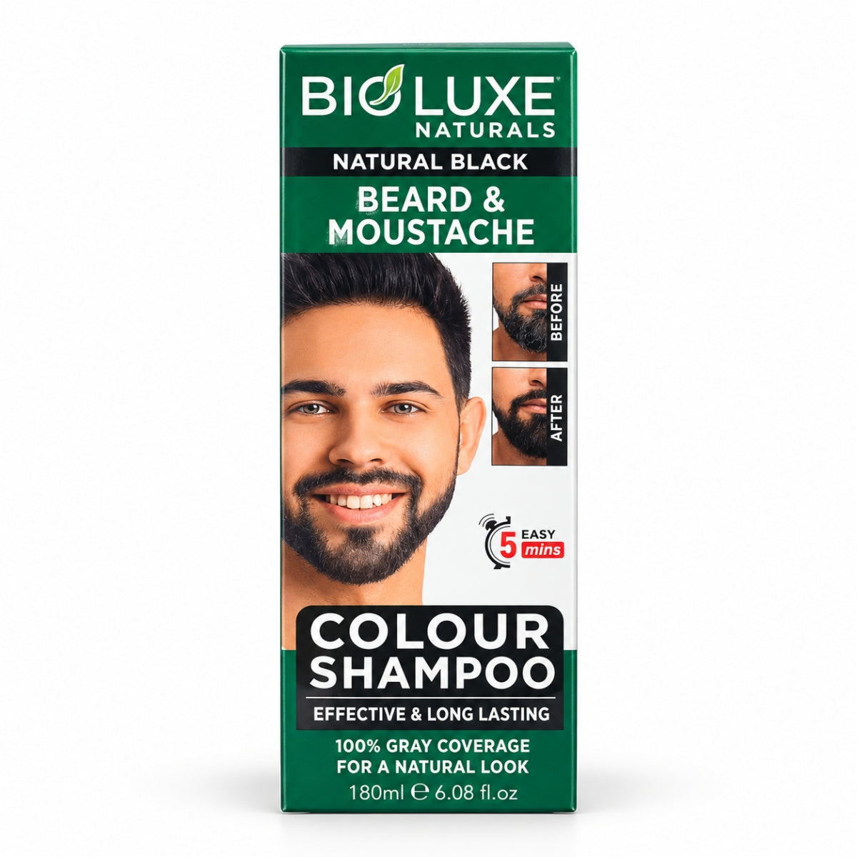 Bioluxe Beard & Moustache Color Shampoo - Natural Black near me original fast color trending cheap best karachi lahore islamabad peshawar multan sukkur hyderabad mirpur