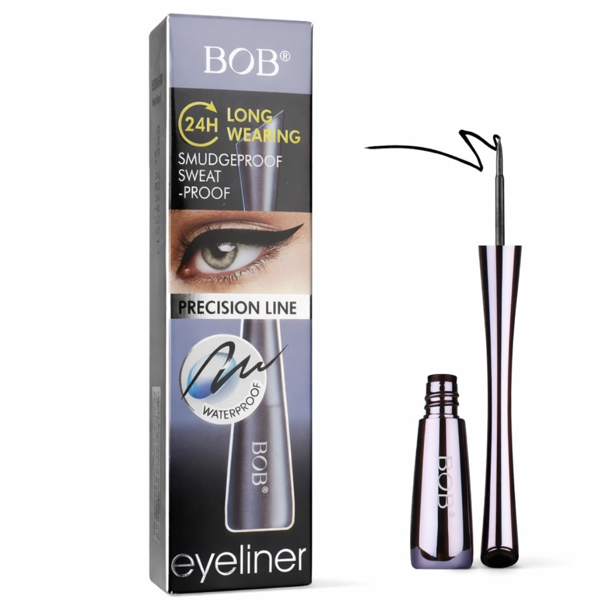 BOB Smudgeproof Precision Liquid Eyeliner ultra black waterproof long lasting eyeliner