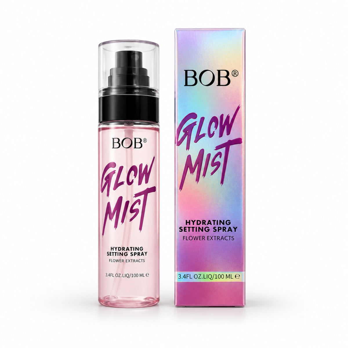 bob  glow mist pink setting fixer spray