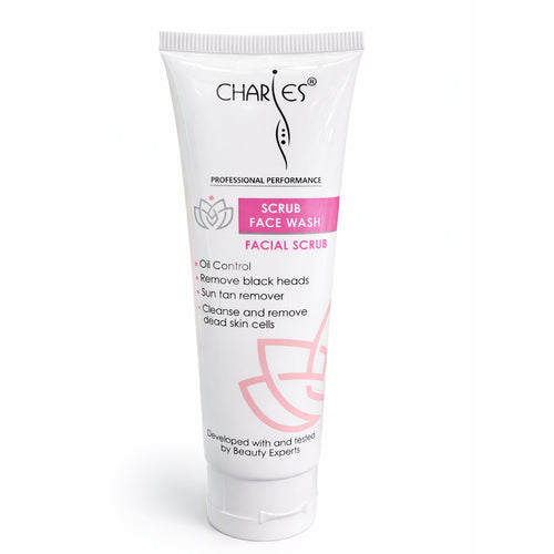 Charies Scrub Face Wash Oil Control Blackhead Removal Exfoliating Cleanser