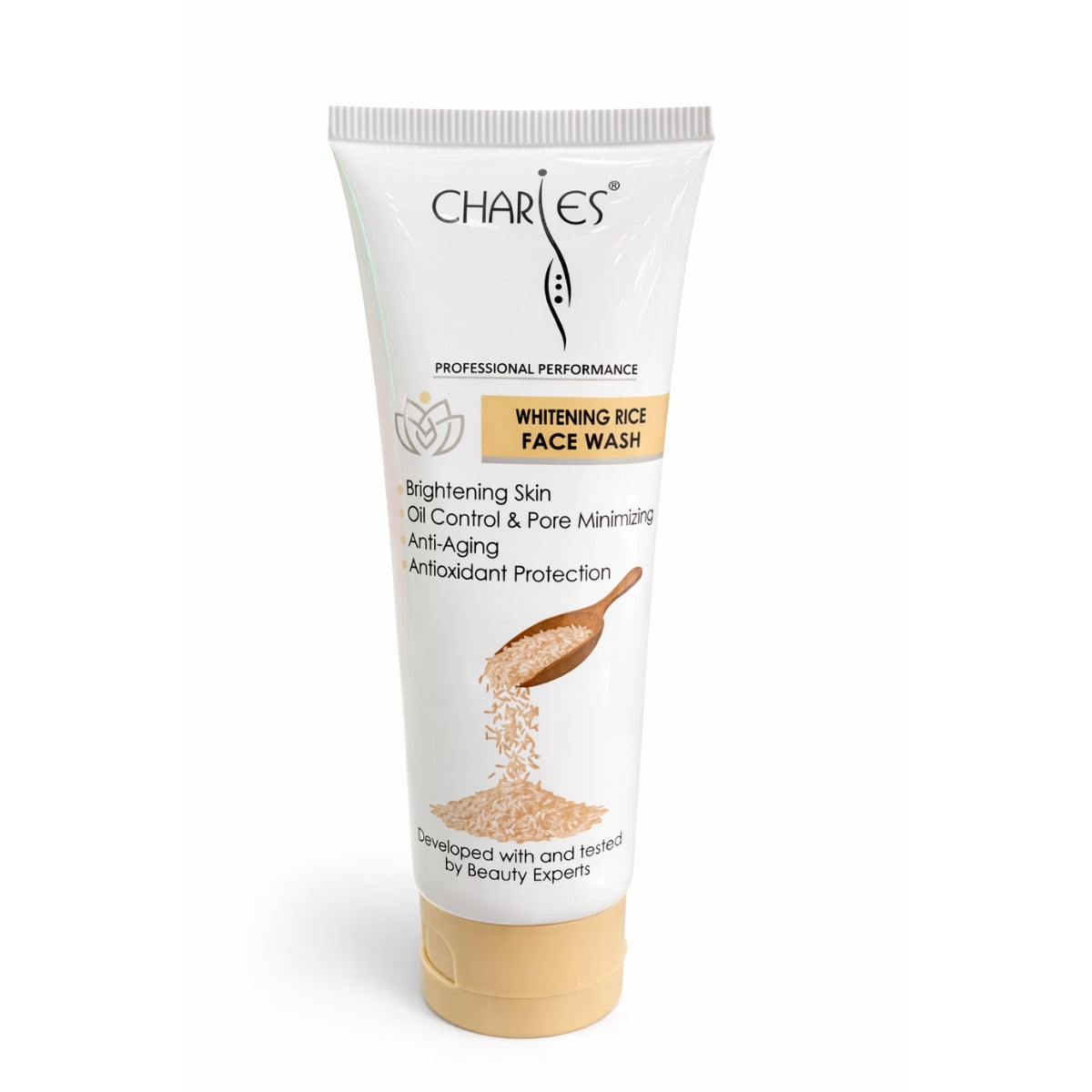Charies Whitening Rice Face Wash Brightening Oil Control Cleanser for Glowing Skin