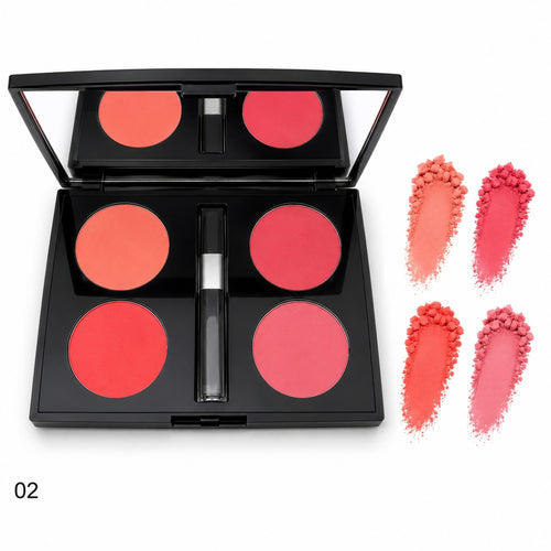 Christine Blush On 4 Color Kit Shade 01 blendable cheek blush palette in Pakistan shade 02