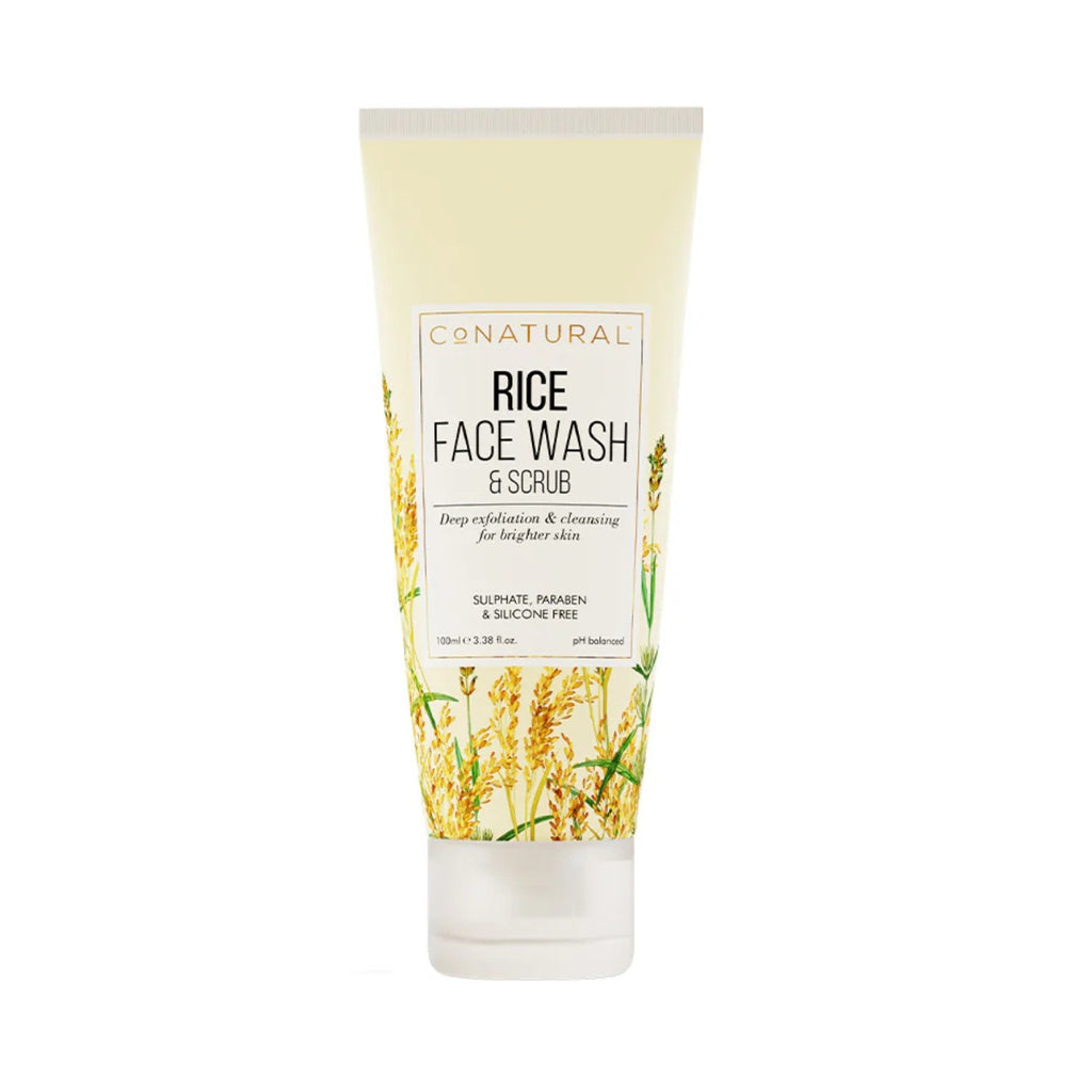 Conatural Rice Face Wash and Scrub for glowing skin gentle exfoliating cleanser Pakistan