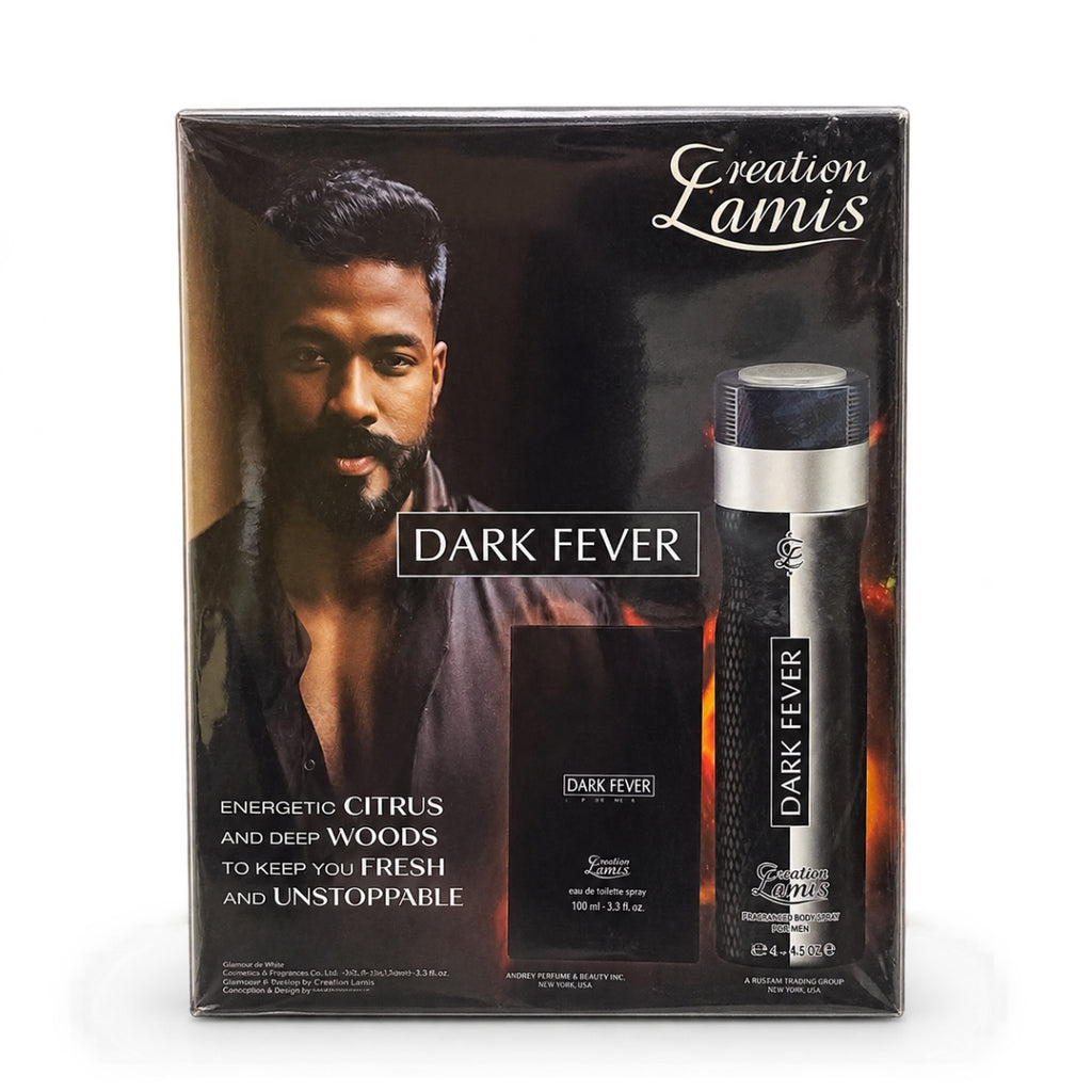 creation lamis dark fever men perfume gift set for wedding groom