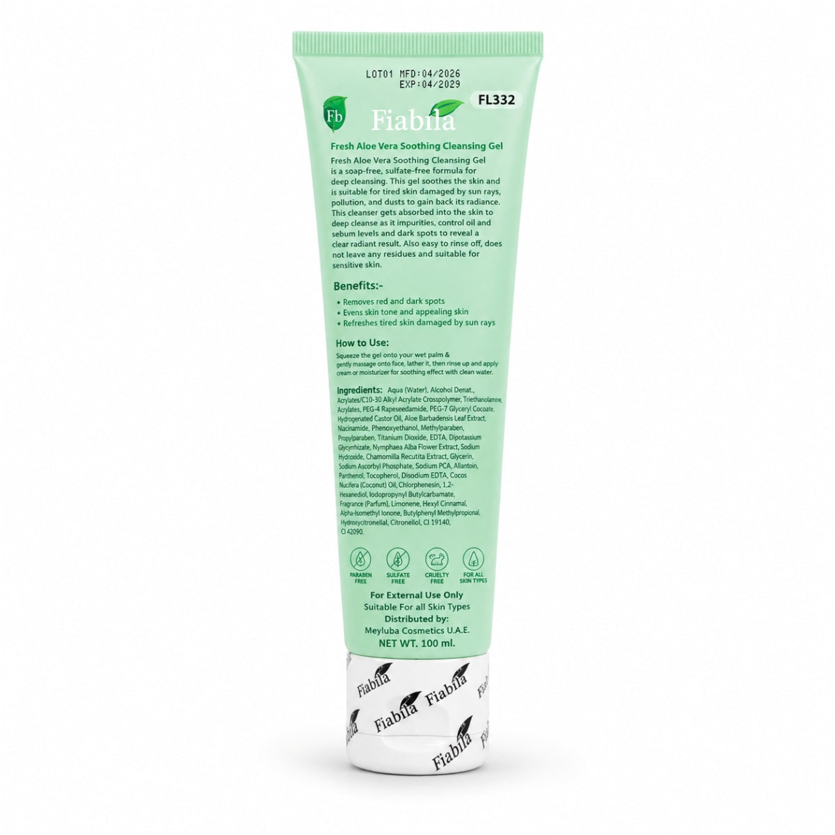 Fiabila Aloe Vera Face Wash 100ml with Vitamin E Pakistan