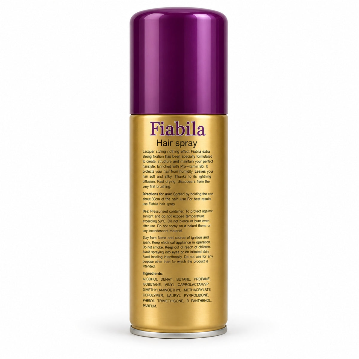 Fiabila Extra Strong Hold Hair Spray 75ml back Pakistan