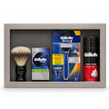 Image Alt Text: Gillette Shaving Gift Set for Men with Shave Foam, Blue3 Razor, After Shave Gel and Brush