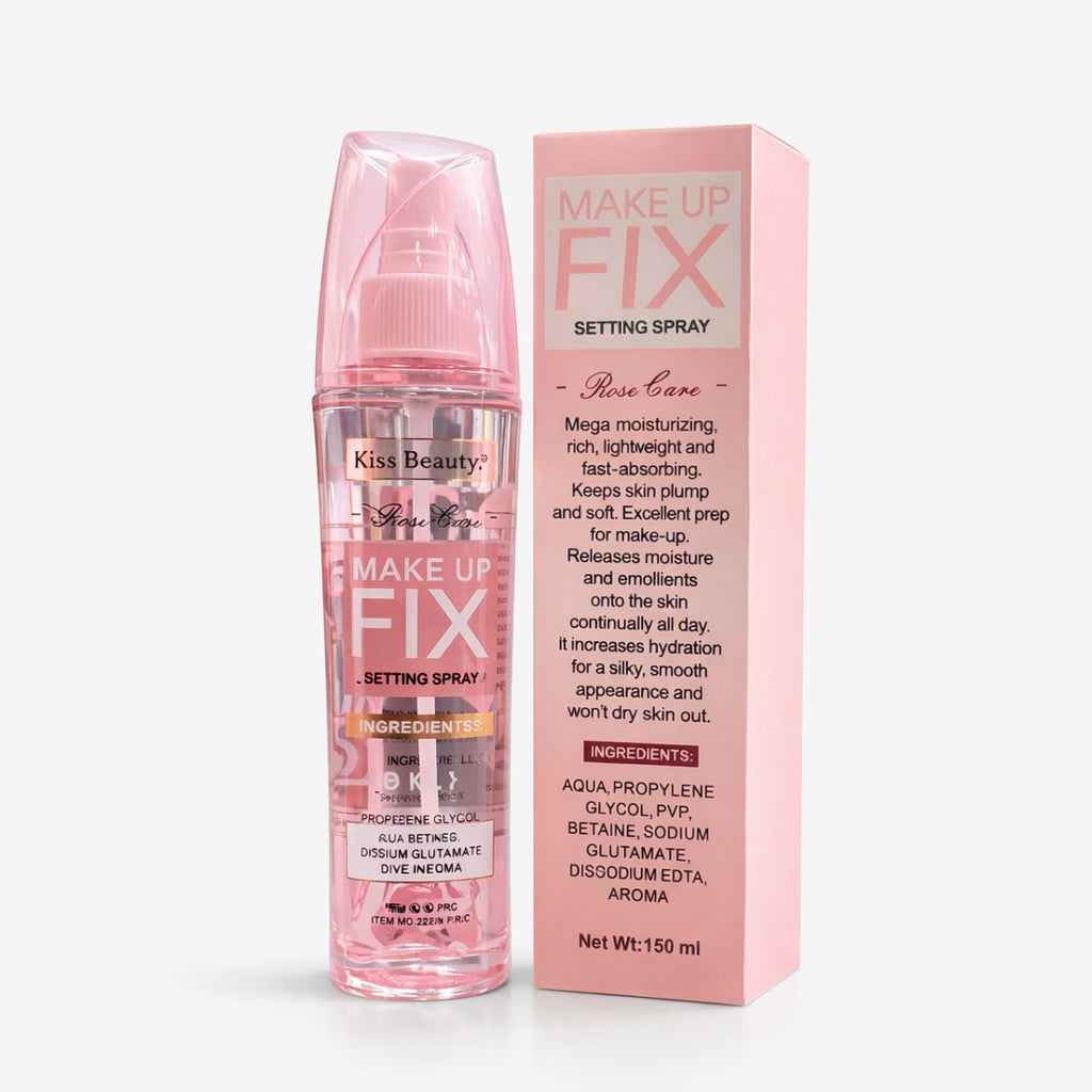 Kiss Beauty rose makeup fix setting spray hydrating face mist