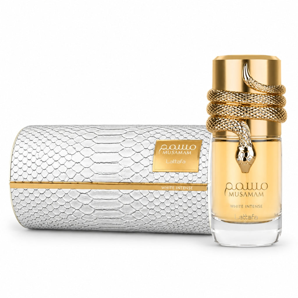 Lattafa Musamam White Intense 100ml EDP perfume bottle best price in pakistan near men original