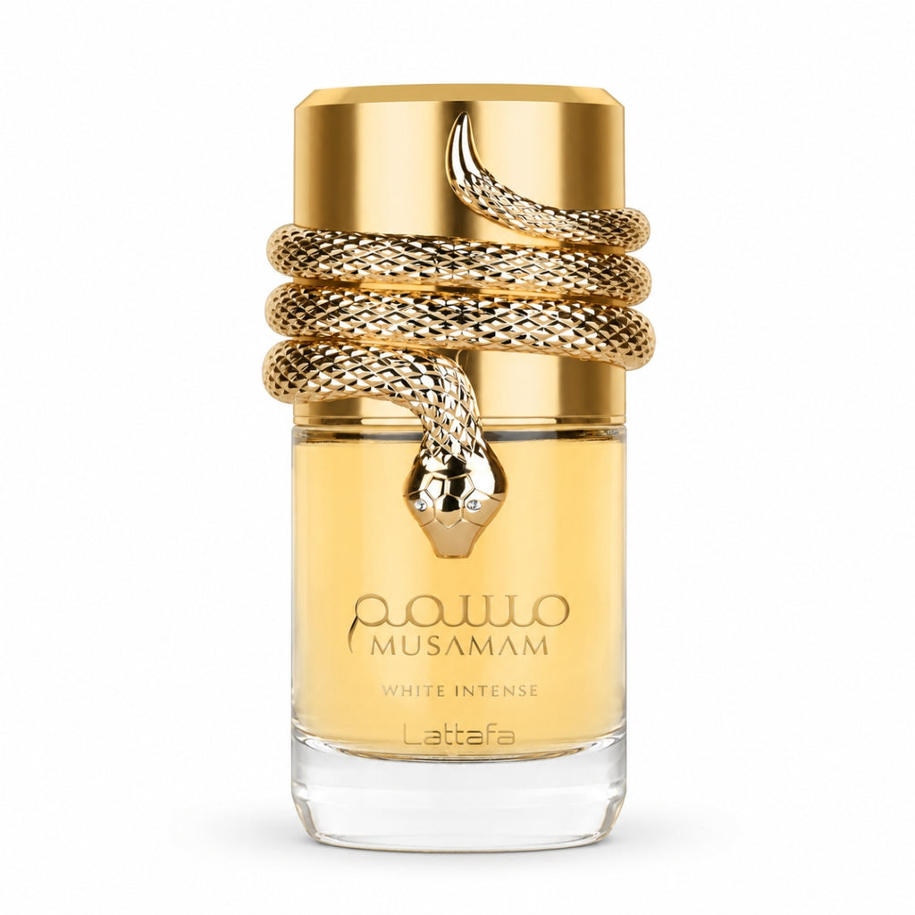 Lattafa Musamam White Intense 100ml EDP perfume bottle best price in pakistan near men original