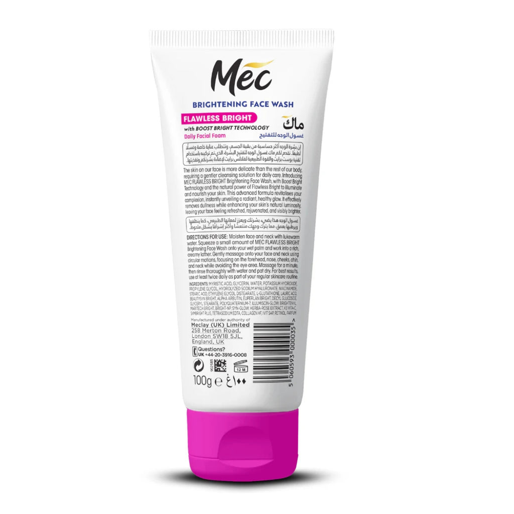 Mec Brightening Flawless Bright Face Wash 100g – Brightening Daily Cleanser in Pakistan