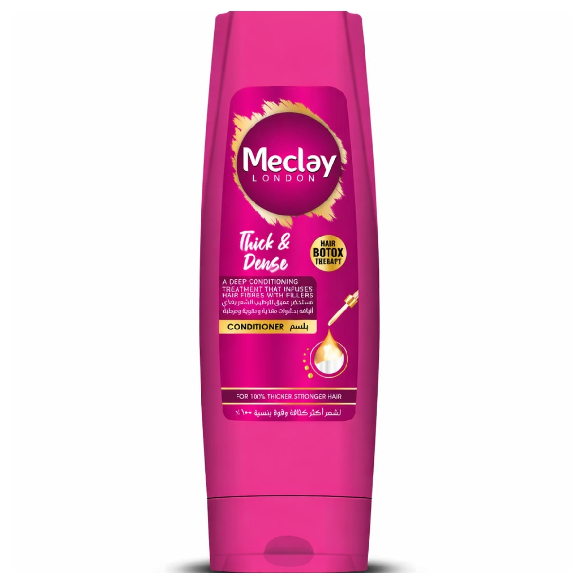 Meclay London Thick & Dense Conditioner 180ml for thicker fuller and stronger hair with biotin keratin collagen