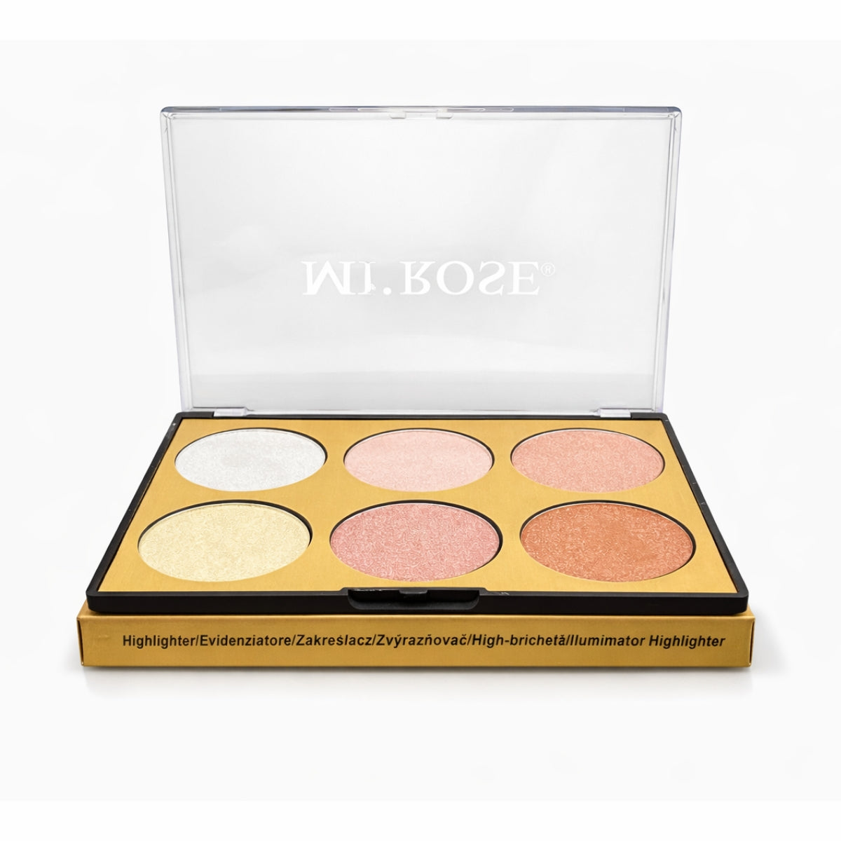 Miss Rose 6 Colors Glow Highlighter Palette Radiant Makeup Kit