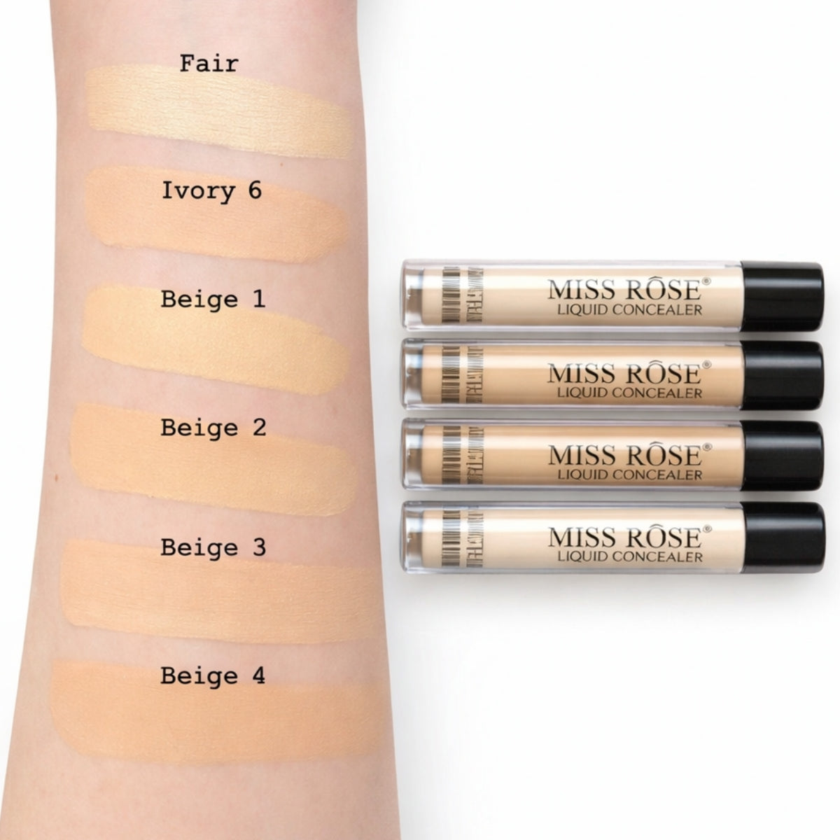 Miss Rose Full Coverage Concealer waterproof for dark circles acne blemishes smooth finish