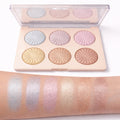 MSYAHO baked highlighter palette 6 shades shimmer glow makeup