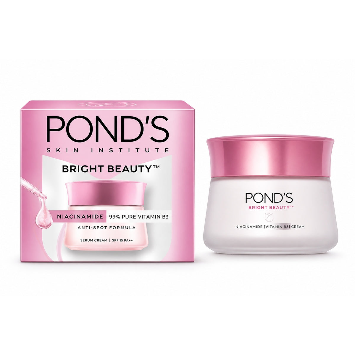 Ponds Bright Beauty Anti Spot Serum Cream Niacinamide SPF 15 Pakistan