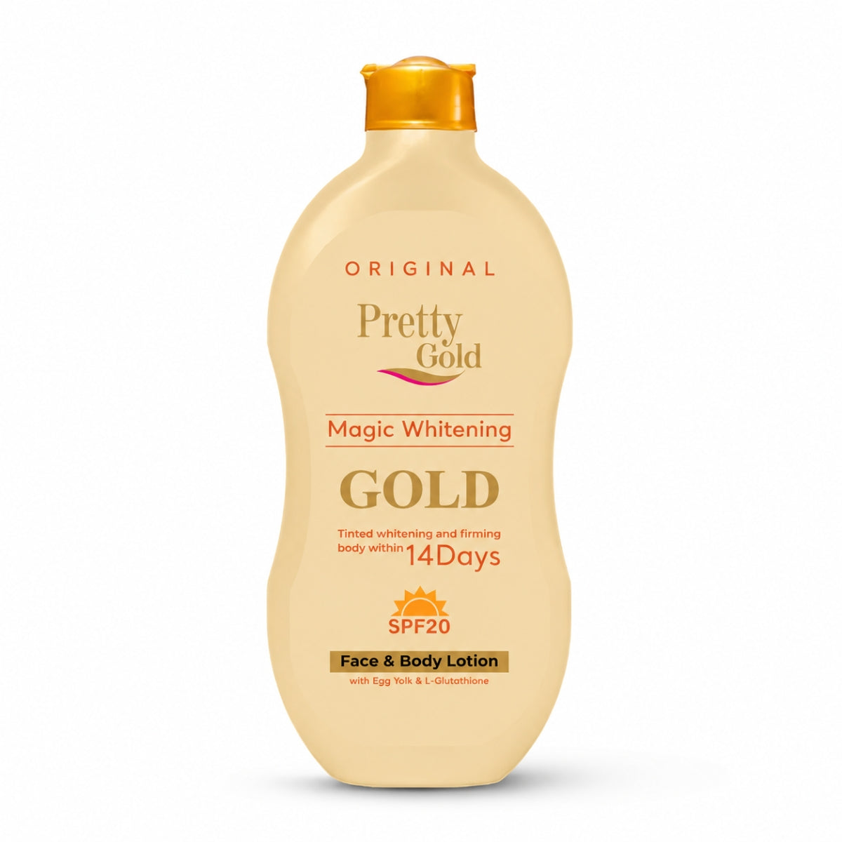 Pretty gold magic whitening 14 days spf20 face and body lotion with egg yolk 150ml for Winter Dry Skin 150ml price in pakistan near me original karachi lahore islamabad peshawar quetta multan sukkur winter season 48hr