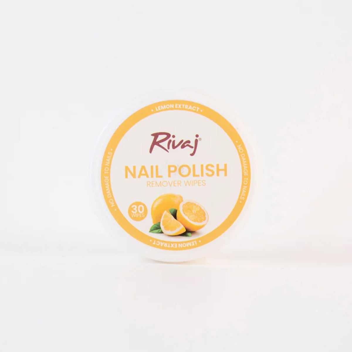 Rivaj Nail Polish Remover Wipes Lemon Extract – 30 Nail Remover Wipes