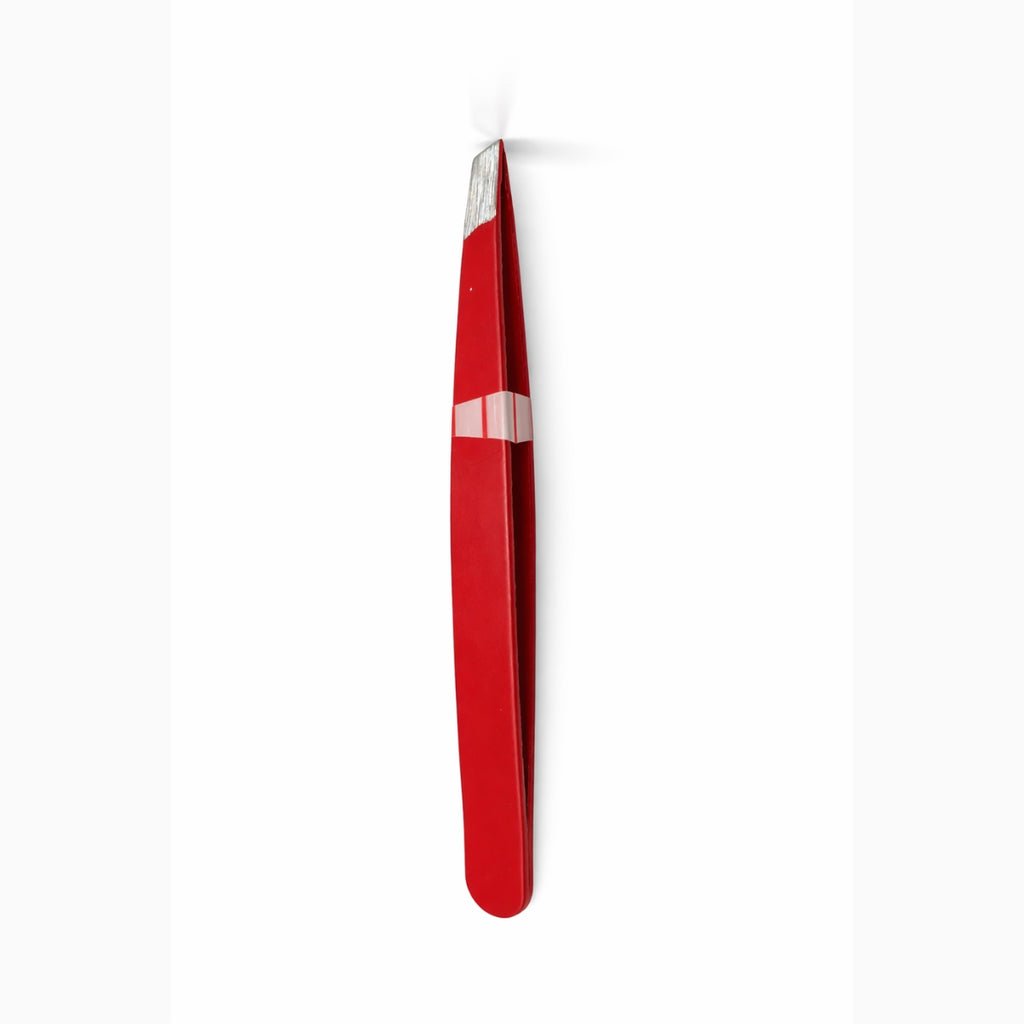 Slant tip tweezer stainless steel eyebrow plucker for precise hair removal at home