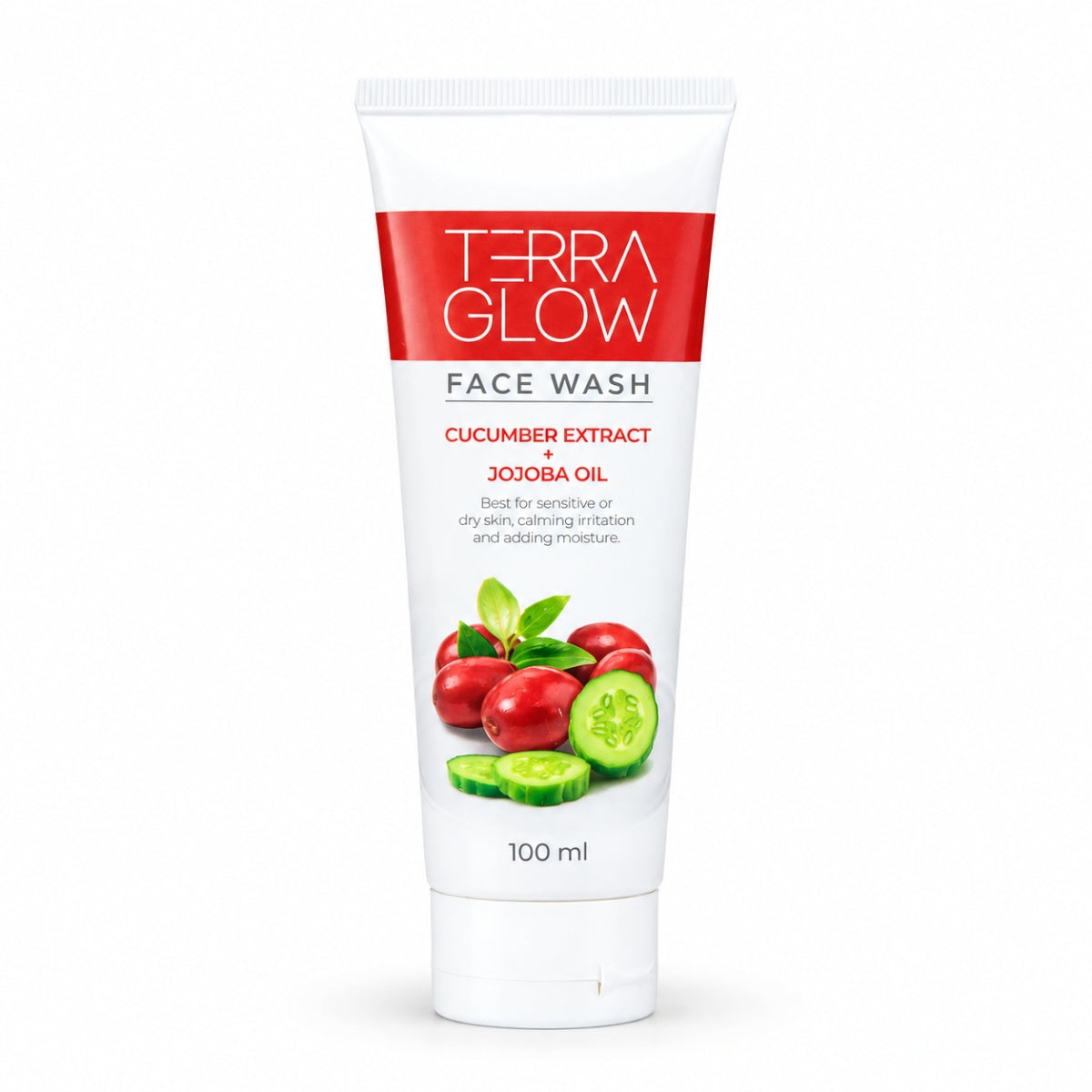 Terra Glow cucumber extract + jojoba oil for sensitive oily skin  Face Wash for Dull Dry Winter Skin price in pakistan near me original karachi lahore islamabad peshawar sukkur multan gujranwala hyderabad cheap budget friendly