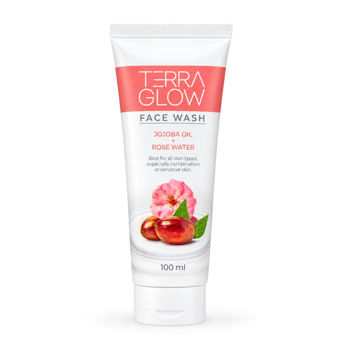 Terra Glow jojoba oil + rose water  Face Wash for sensitive Winter Skin price in pakistan near me original karachi lahore islamabad peshawar sukkur multan gujranwala hyderabad cheap budget friendly