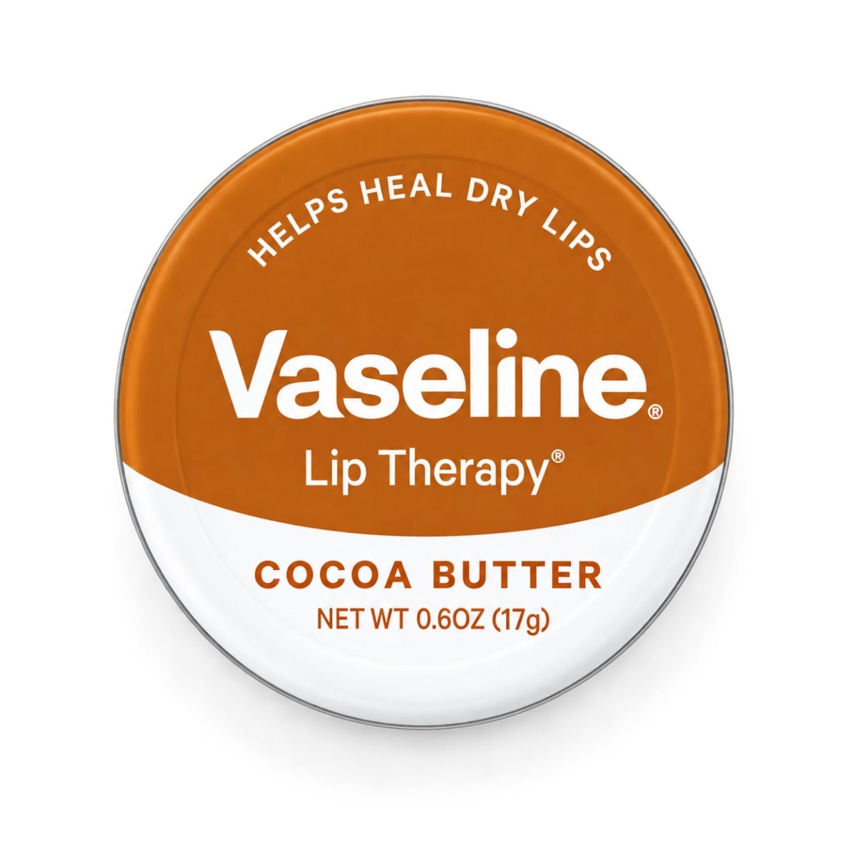 Vaseline Lip Therapy Cocoa Butter 20g tin for dry chapped lips price in pakistan karachi lahore islamabad peshawar quetta multan sukkur hyderabad near me original front