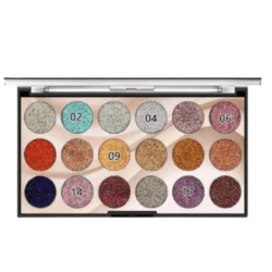 Miss Rose Glitter Eyeshadow Palette - 18 sparkling shades.