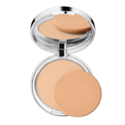 Clinique Superpowder Double Face Makeup compact with dual-purpose powder and foundation.