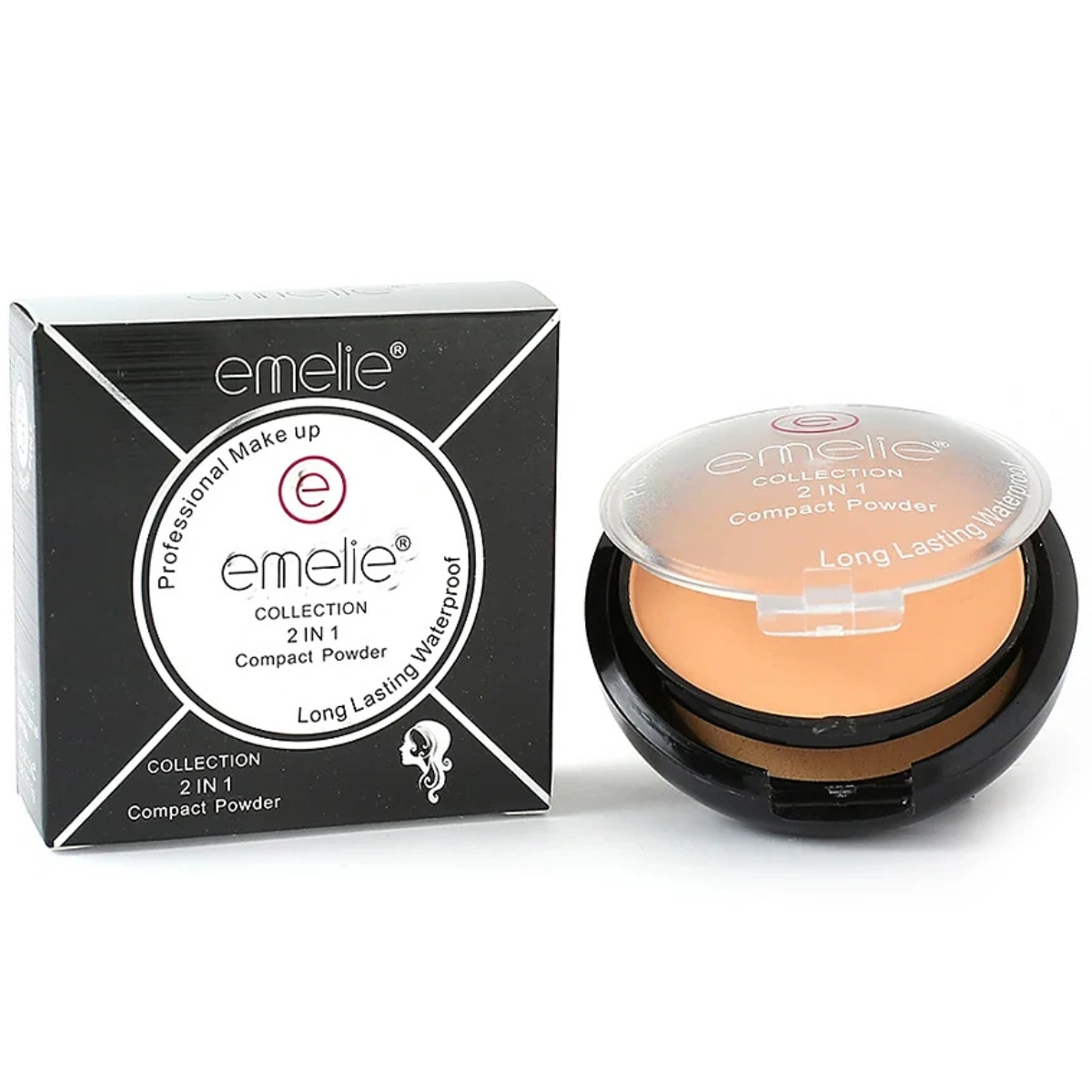 Emelie 2 in 1 Compact Powder Shade 01 Original Product in Pakistan