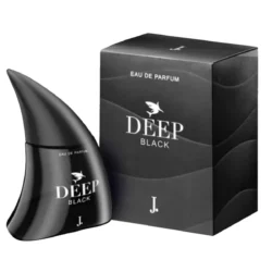 J. Deep Black Perfume Bottle - Bold and Woody Scent