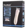 Kemei Hair Trimmer KM-1409 in sleek black and silver design.