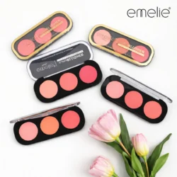 Emelie Super Blusher 3 Color Palette matte blush smooth long lasting