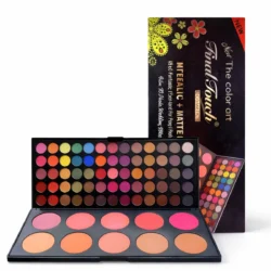 Final Touch 48 Eyeshadow + 10 Blush Palette Metallic Matte Makeup Kit