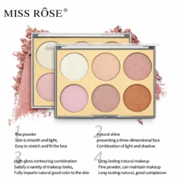 Miss Rose 6 Colors Glow Highlighter Palette Radiant Makeup Kit