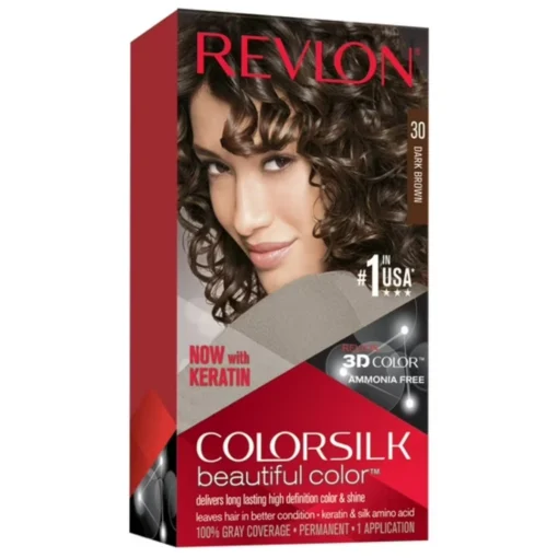 Revlon Color Silk 30 Dark Brown – long-lasting, natural-looking color