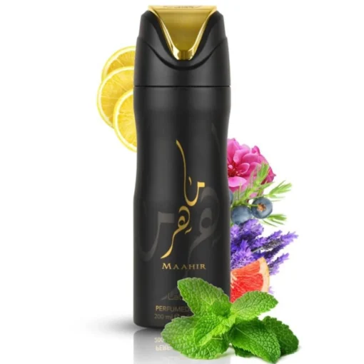 Lattafa Maahir Gold Bodyspray – Arabic Woody Scent for Men in Pakistan
