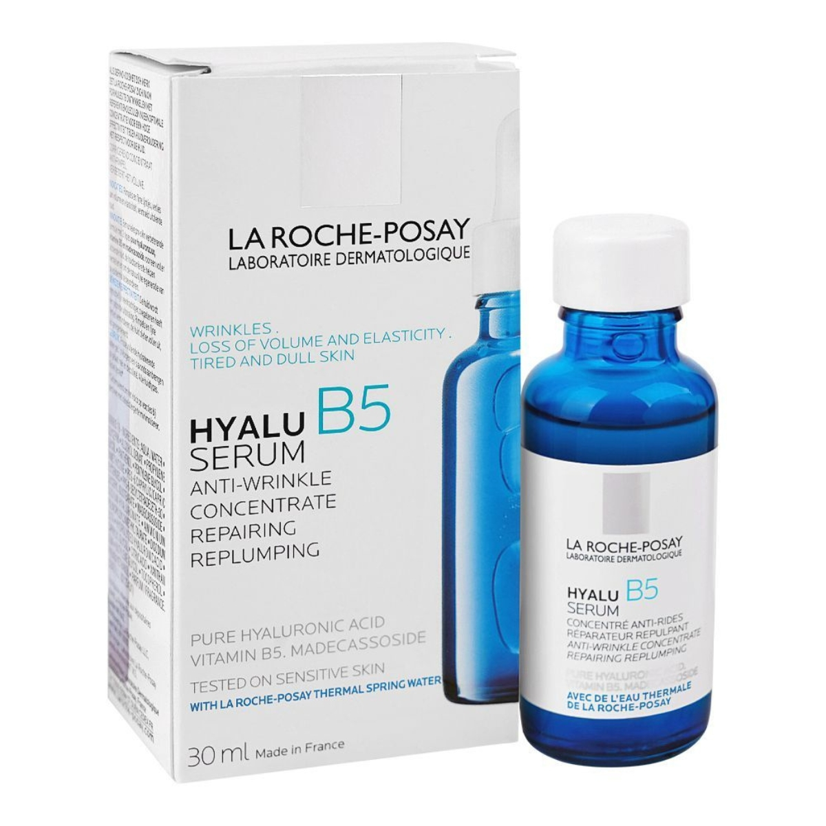La Roche-Posay Hyalu B5 Pure Hyaluronic Acid Serum 30ml for deep hydration and anti-aging.