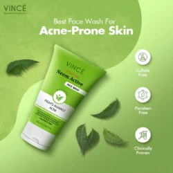 Vince Detoxifying Neem Active Face Wash 120 ml – Deep Cleansing Acne Reduction