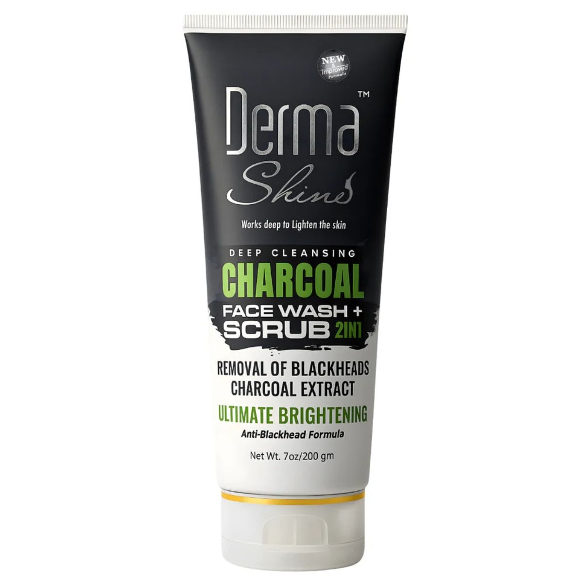Derma Shine Charcoal Face Wash + Scrub 200gm– Deep Cleansing & Mild Exfoliating Cleanser in Pakistan