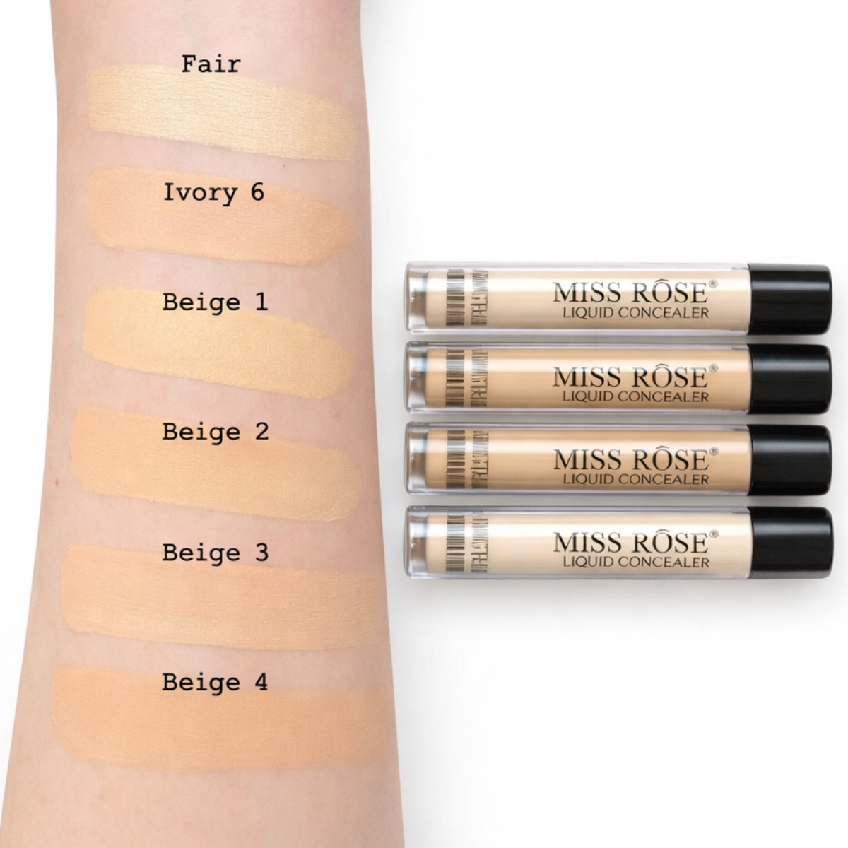 Miss Rose Oil Free Waterproof Liquid Concealer Full Coverage Pakistan